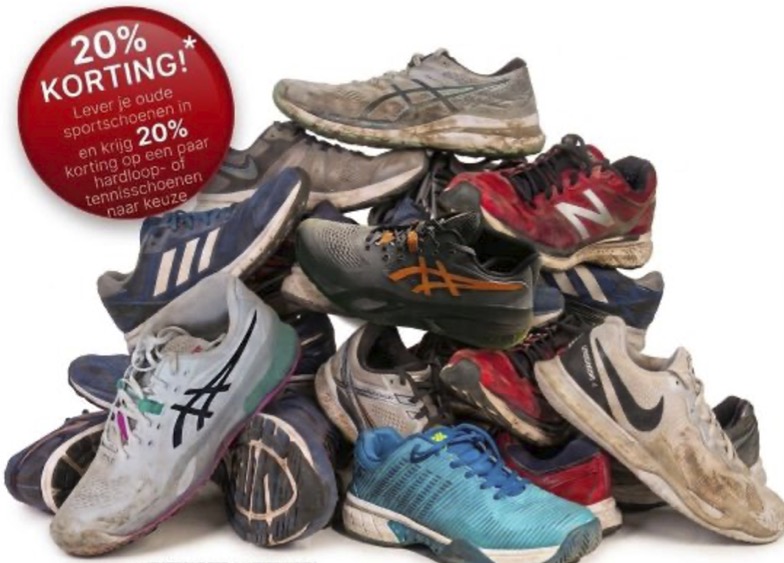 20% KORTING: RECYCLE ACTIE!   RECYCLE JE OUDE SPORTSCHOENEN!